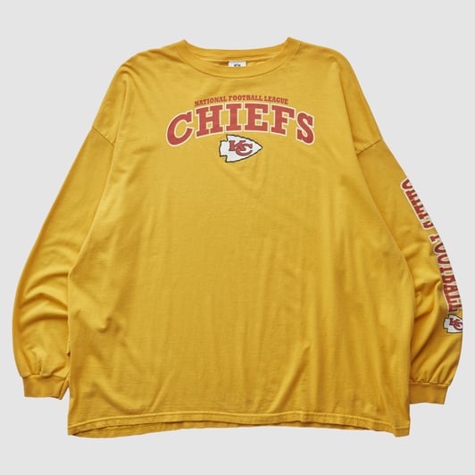Kansas City Chiefs NFL 2000s Long Sleeve T-shirt - Yellow - 3XL by Fanatics Real Vintage