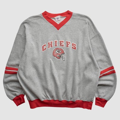 Kansas City Chiefs NFL 2000s Pullover Sweatshirt - Heather Gray - XL by Fanatics Real Vintage