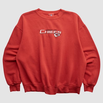 Kansas City Chiefs NFL 2000s Pullover Sweatshirt - Red - L by Fanatics Real Vintage
