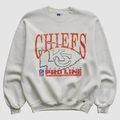 Kansas City Chiefs Russell 1994 Pullover Sweatshirt - White - M by Fanatics Real Vintage