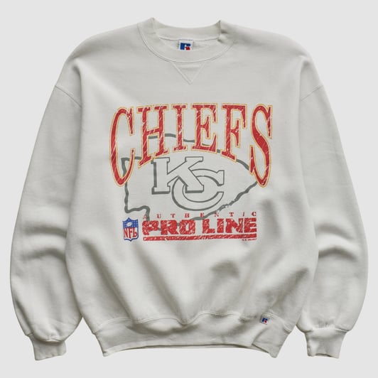 Kansas City Chiefs Russell 1994 Pullover Sweatshirt - White - M by Fanatics Real Vintage