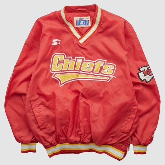 Kansas City Chiefs Starter 2000s Pullover Jacket - Red - L by Fanatics Real Vintage