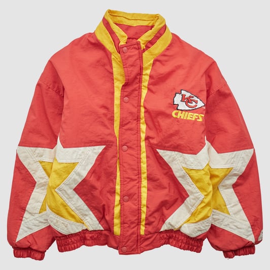 Kansas City Chiefs Starter 90s Full Snap Jacket - Red - XS by Fanatics Real Vintage