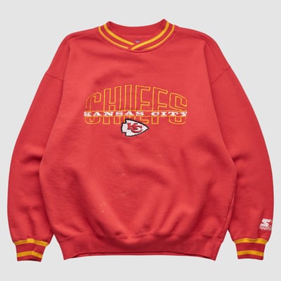 Kansas City Chiefs Starter 90s Pullover Sweatshirt - Red - S by Fanatics Real Vintage