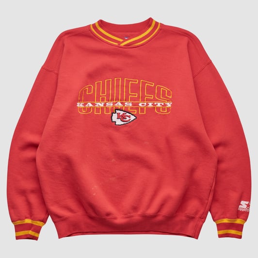 Kansas City Chiefs Starter 90s Pullover Sweatshirt - Red - S by Fanatics Real Vintage