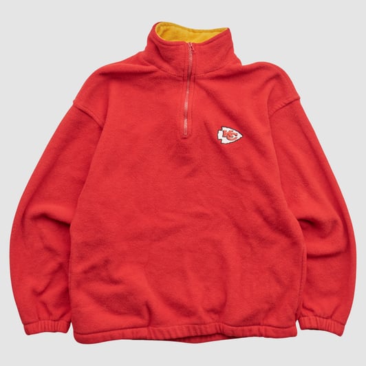 Kansas City Chiefs The Edge 2000s 1/4 Zip Sweatshirt - Red - S by Fanatics Real Vintage