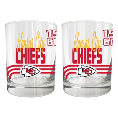 Kansas City Chiefs Two-Piece 12oz. Heritage Rocks Glass Set