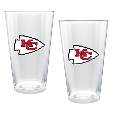 Kansas City Chiefs Two-Piece 16oz. Double Play Pint Glass Set