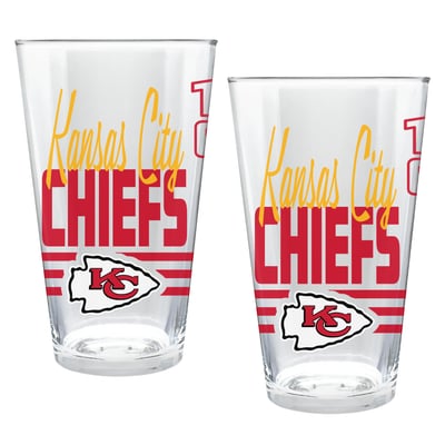 Kansas City Chiefs Two-Piece 16oz. Heritage Pint Glass Set