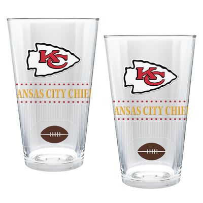 Kansas City Chiefs Two-Piece 16oz. Stadium Pint Glass Set