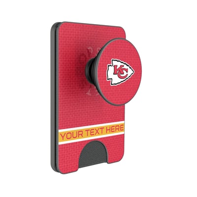 Kansas City Chiefs Keyscaper Personalized Endzone Solid PopSockets Magnetic Wallet