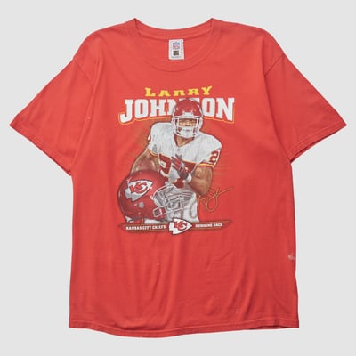 Larry Johnson NFL 2000s T-shirt - Red - M by Fanatics Real Vintage