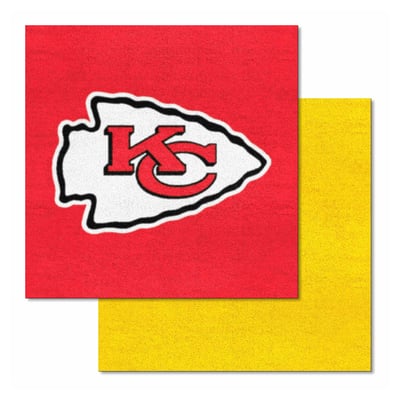 Kansas City Chiefs Logo Brands 18" x 18" Team Carpet Tiles