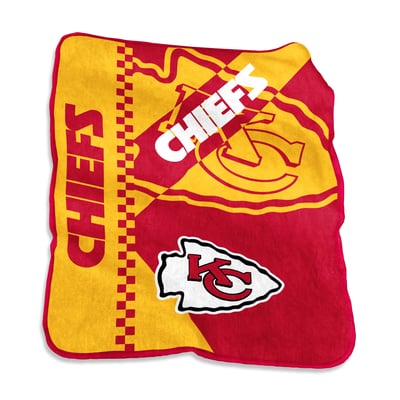 Kansas City Chiefs Logo Brands 50" x 60" Victory Collage Raschel Throw Blanket