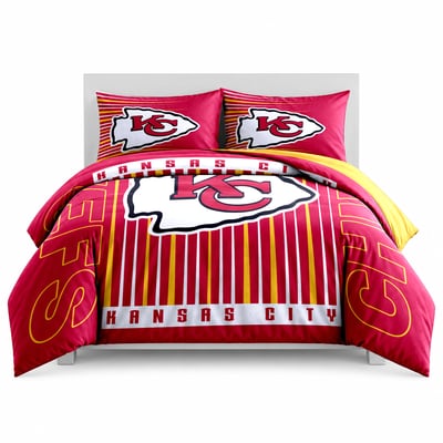 Kansas City Chiefs Logo Brands Momentum 5-Piece Full/Queen Bedding Set
