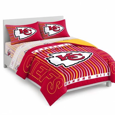 Logo Brands Kansas City Chiefs Momentum Bed In A Bag - Queen