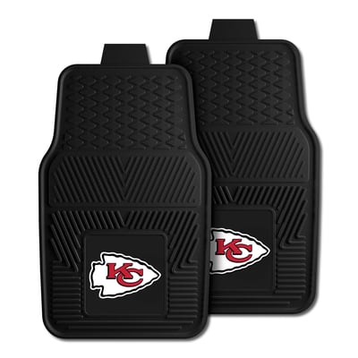 Kansas City Chiefs Logo Brands Two-Piece Vinyl Car Mat Set