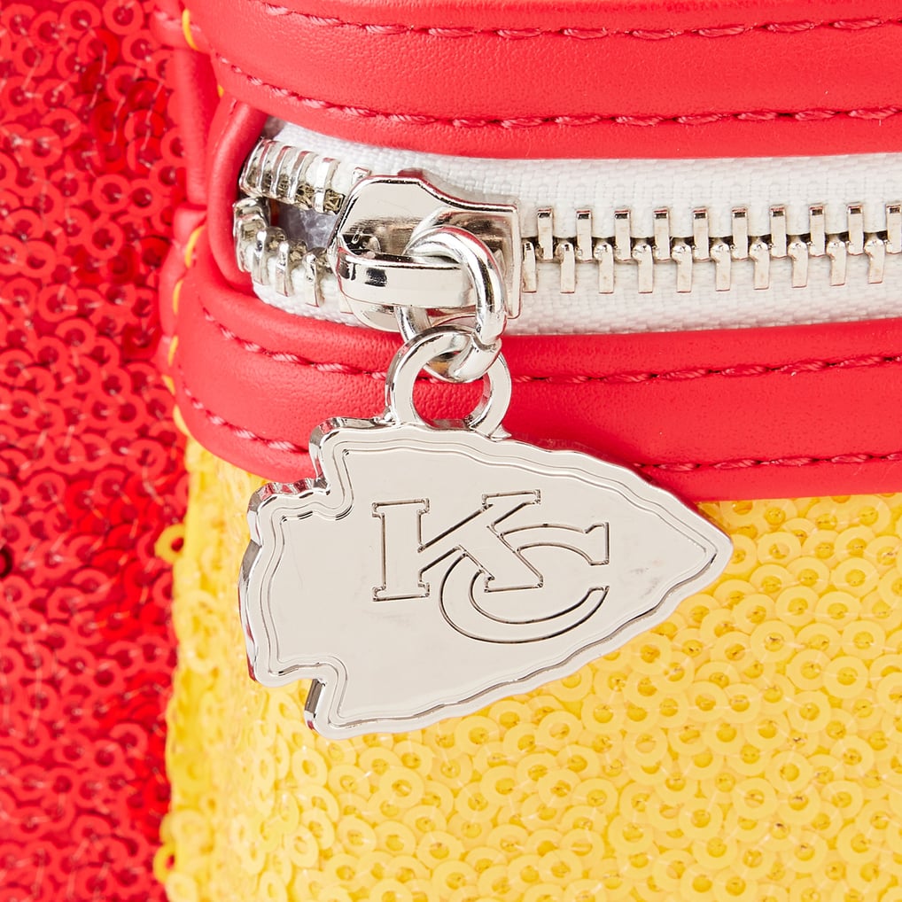 Loungefly Kansas City Chiefs Sequin Mini Backpack display picture 1