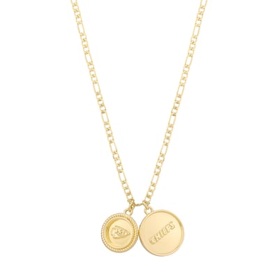 Kansas City Chiefs LUV AJ Double Coin Logo Necklace