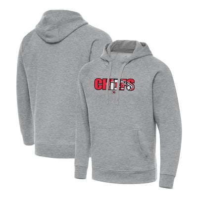 Kansas City Chiefs Antigua Impact Victory Hoodie - Heather Gray