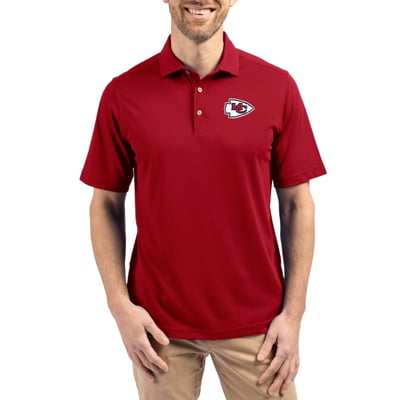 Kansas City Chiefs Cutter & Buck Virtue Eco Pique Recycled Polo - Cardinal
