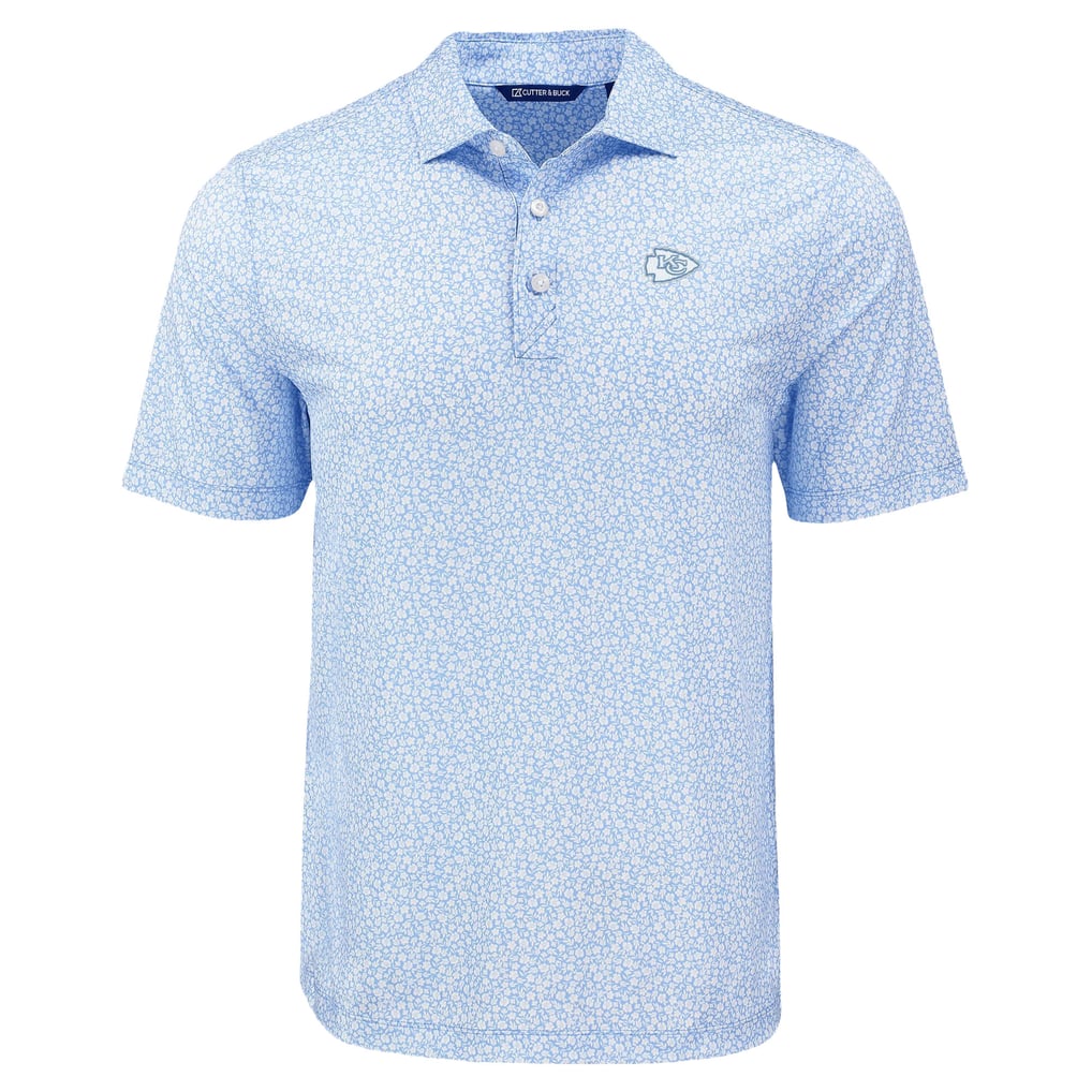 Men's Cutter & Buck Powder Blue Kansas City Chiefs Pike Eco Flora Print ...