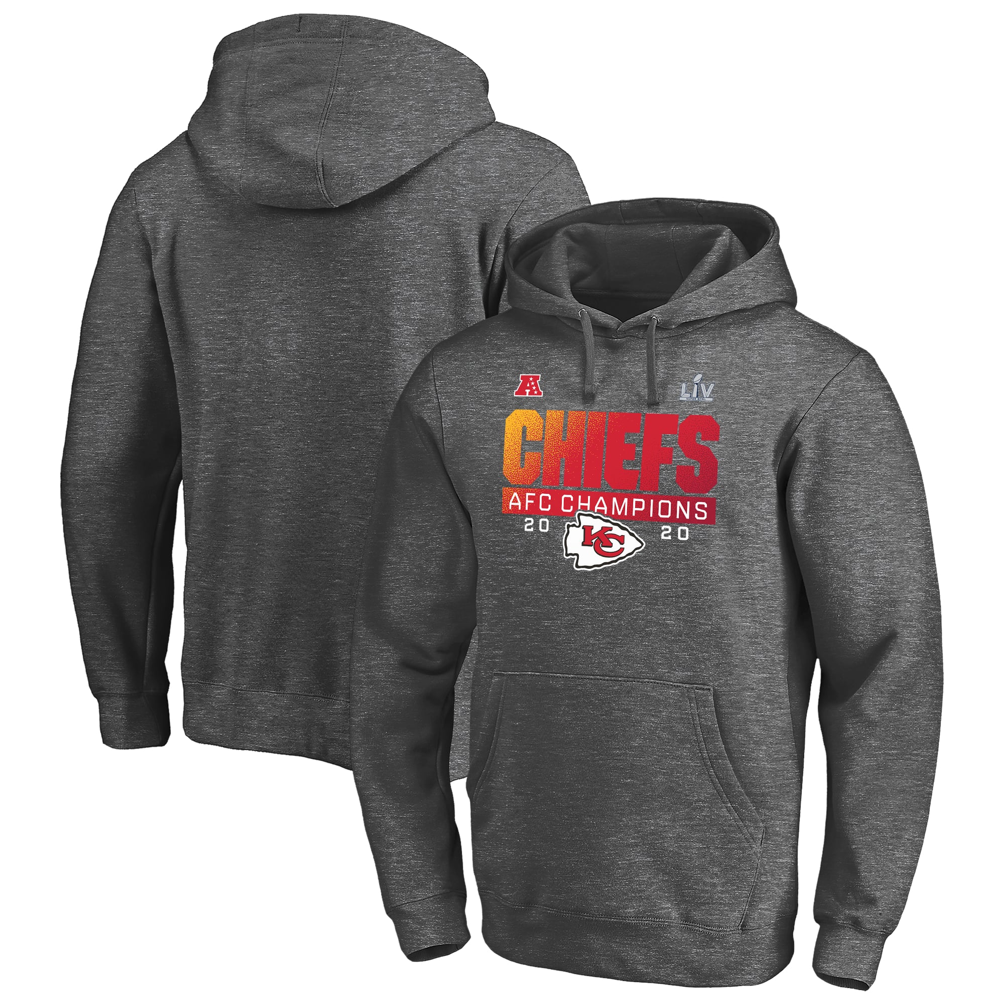 Men's Fanatics Charcoal Kansas City Chiefs 2020 AFC Champions Big