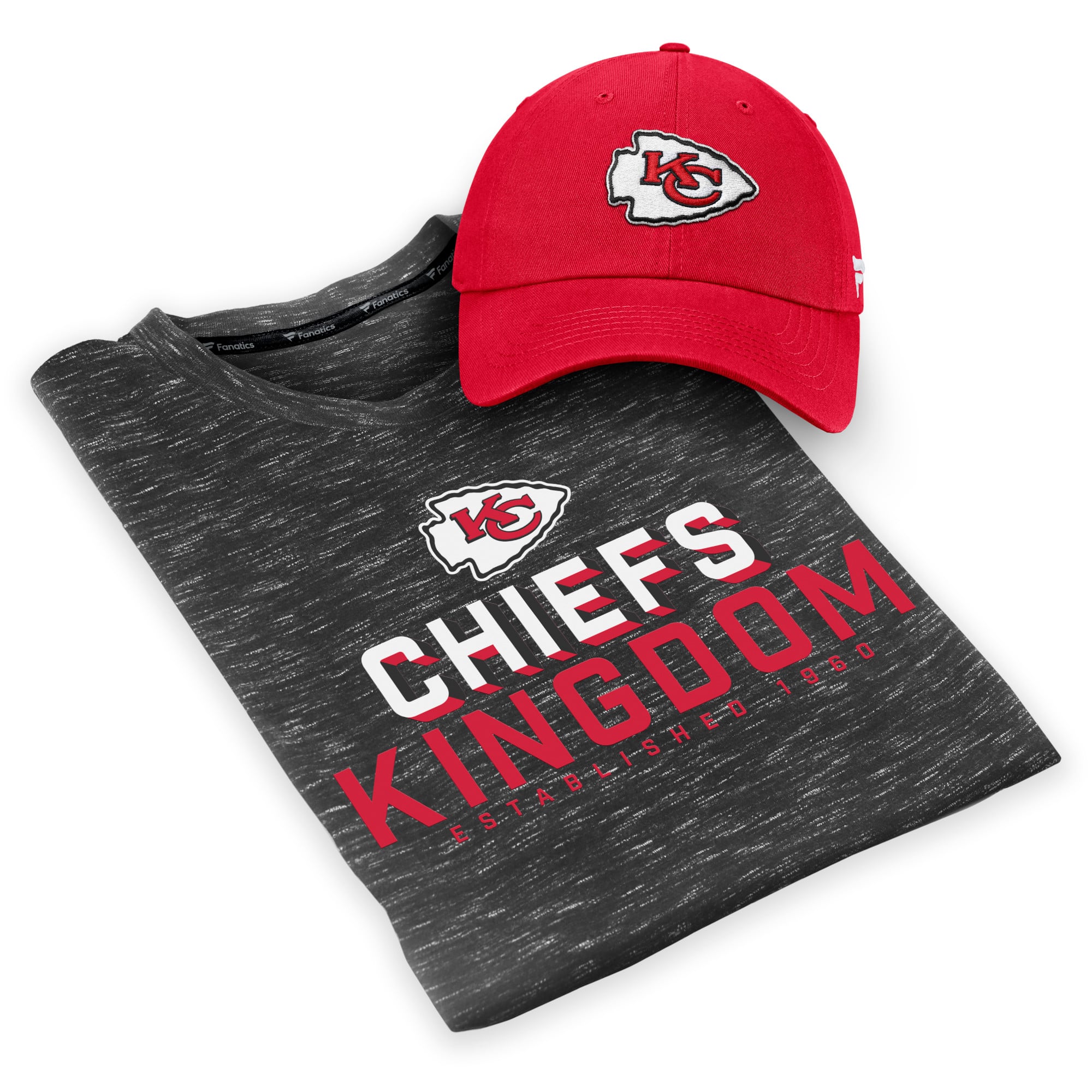 Men's Fanatics Red/Heathered Black Kansas City Chiefs Team T-Shirt