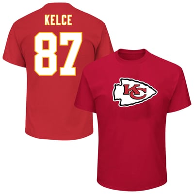 Travis Kelce Kansas City Chiefs Fanatics Big & Tall Name & Number T-Shirt - Red