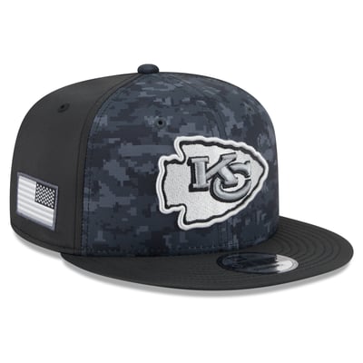 Kansas City Chiefs New Era 2026 Salute To Service 9FIFTY Snapback Hat - Black