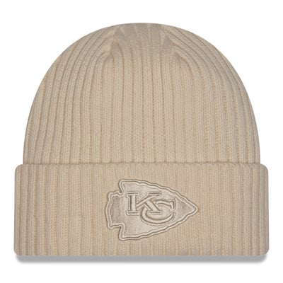 Kansas City Chiefs New Era Color Pack Cuffed Knit Hat - Cream