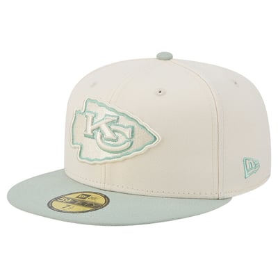 Kansas City Chiefs New Era Color Pack 59FIFTY Fitted Hat - Cream/Light Green