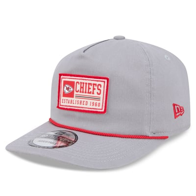 Kansas City Chiefs New Era Patch 19TWENTY Adjustable Hat - Gray