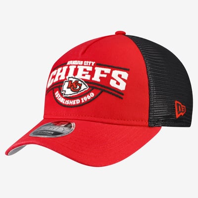 Kansas City Chiefs New Era A-Frame 9FORTY Adjustable Hat - Red
