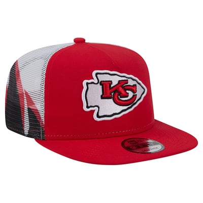 Kansas City Chiefs New Era Mesh A-Frame 9FIFTY Snapback Trucker Hat - Red/Black