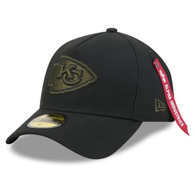 Kansas City Chiefs New Era x Alpha Industries A-Frame 59FORTY Fitted Hat - Black