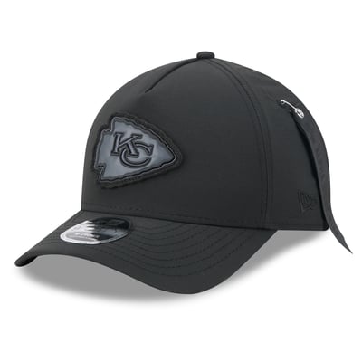 Kansas City Chiefs New Era x Alpha Industries A-Frame 9FORTY Adjustable Hat - Black