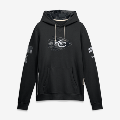  Kansas City Chiefs Nike 2026 Salute to Service Sideline Dri-FIT Pullover Hoodie - Black