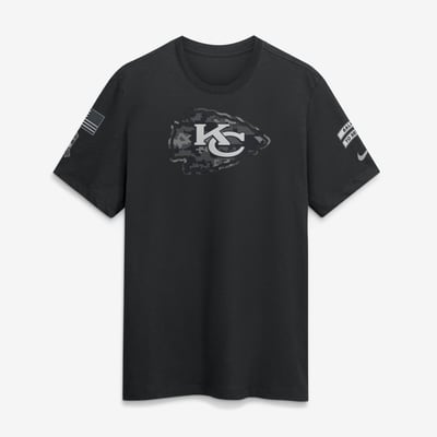  Kansas City Chiefs Nike 2026 Salute to Service Slub T-Shirt - Black