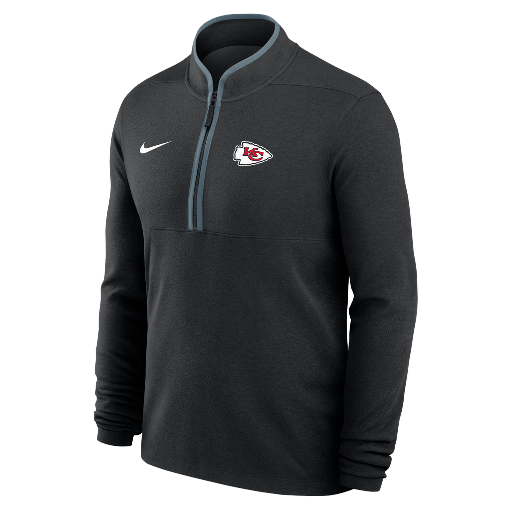Men's Kansas City Chiefs Nike Black Dri-FIT Victory Half-Zip Pullover