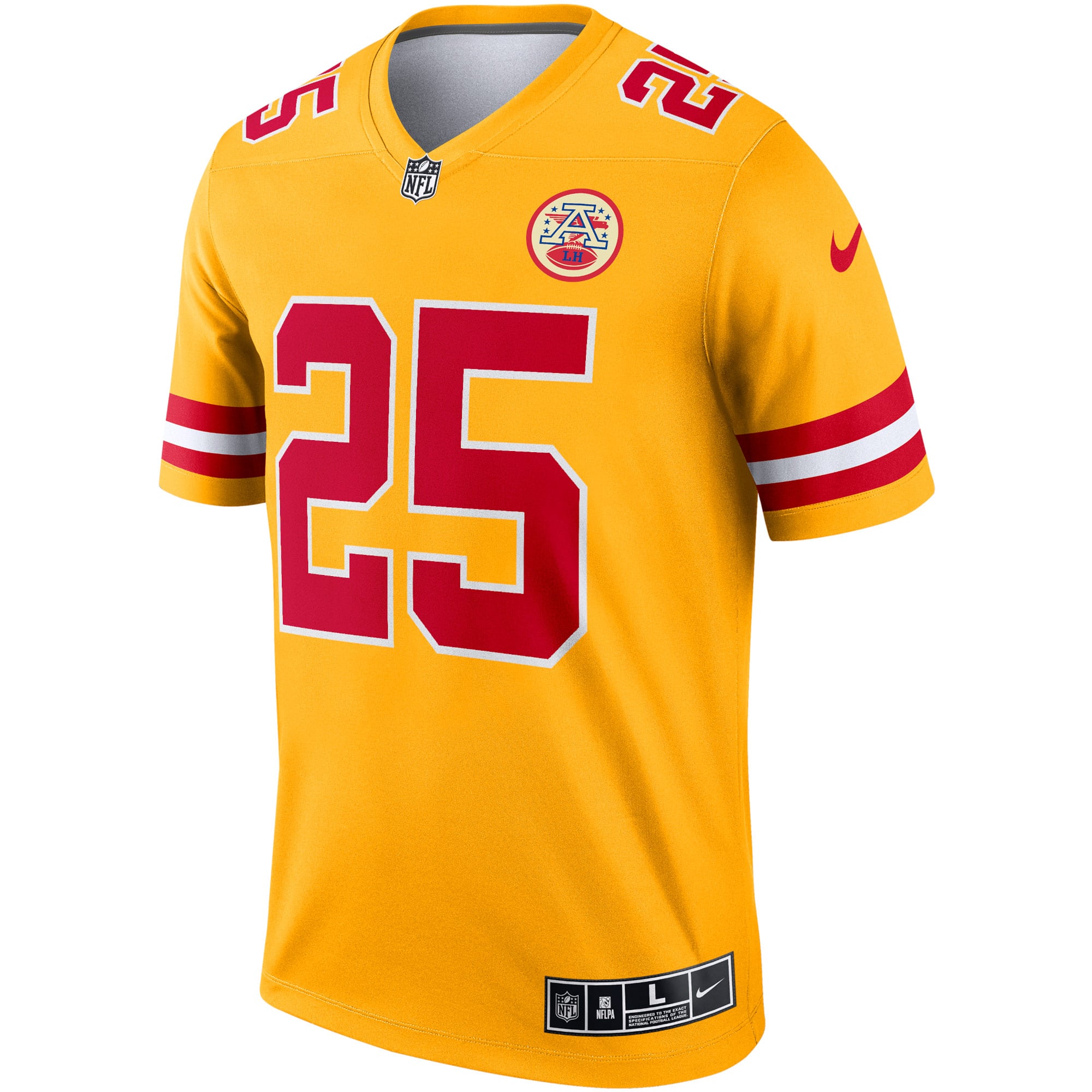 Men's Nike Clyde Edwards-Helaire Gold Kansas City Chiefs Inverted