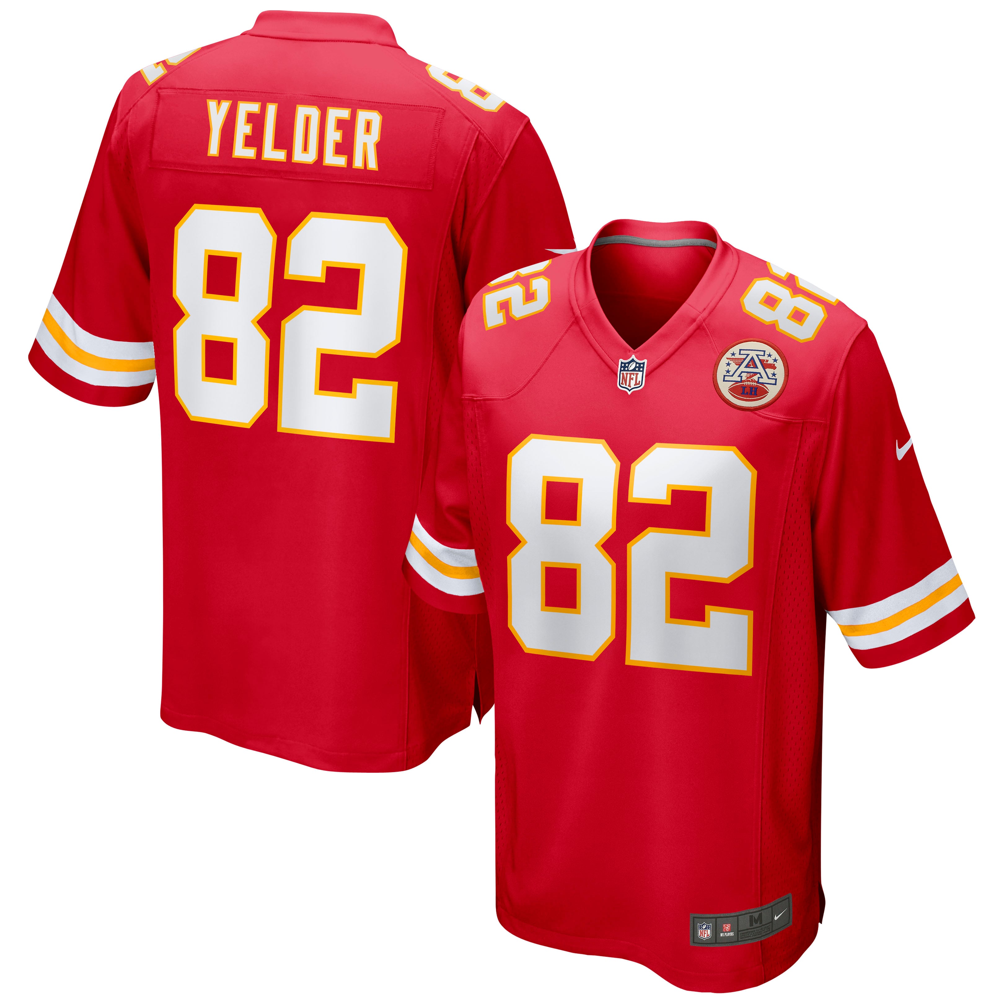 Men's Nike Deon Yelder Red Kansas City Chiefs Game Jersey