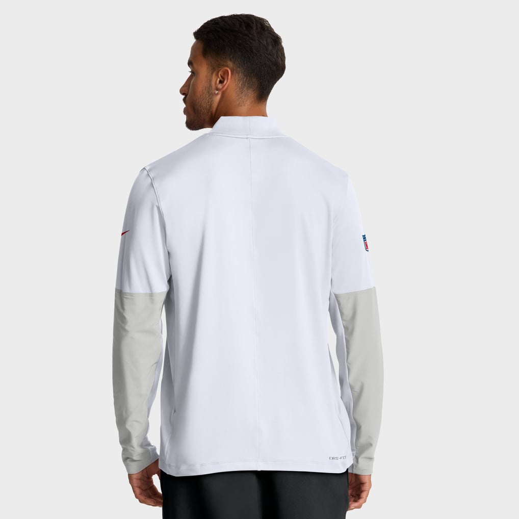 Kansas City Chiefs Nike Sideline Dri-FIT Half-Zip Pullover - White