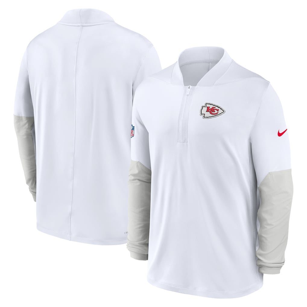 Kansas City Chiefs Nike Sideline Dri-FIT Half-Zip Pullover - White
