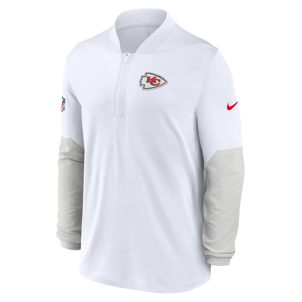 Kansas City Chiefs Nike Sideline Dri-FIT Half-Zip Pullover - White