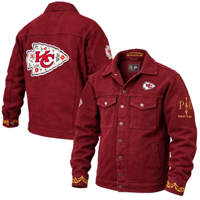 Kansas City Chiefs Pancho's Blanket Denim Full-Button Jacket - Red