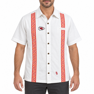 Kansas City Chiefs Pancho's Blanket Button-Up Shirt - White