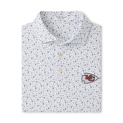 Kansas City Chiefs Peter Millar Kick Off Performance Jersey Polo - White