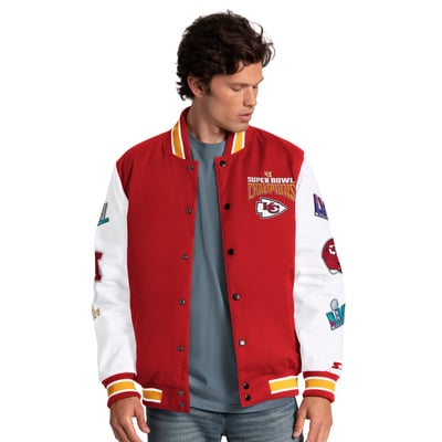 Kansas City Chiefs Starter Playoffs Varsity Full-Snap Jacket - Red