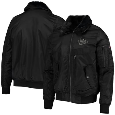Kansas City Chiefs Tommy Hilfiger Pilot Aviator Full-Zip Jacket - Black